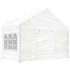 VidaXL Belvédère avec toit blanc 8,92x4,08x3,22 m polyéthylène, tente de fête, chapiteau, abri à auvent, pavillon, tente 3155488