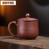 290ml Yixing Purple Clay Lotus Coffee Mug Ancient Hot Chocolate Cup Afternoon Tea Mug Master Office Water Cup Tea Services Gift