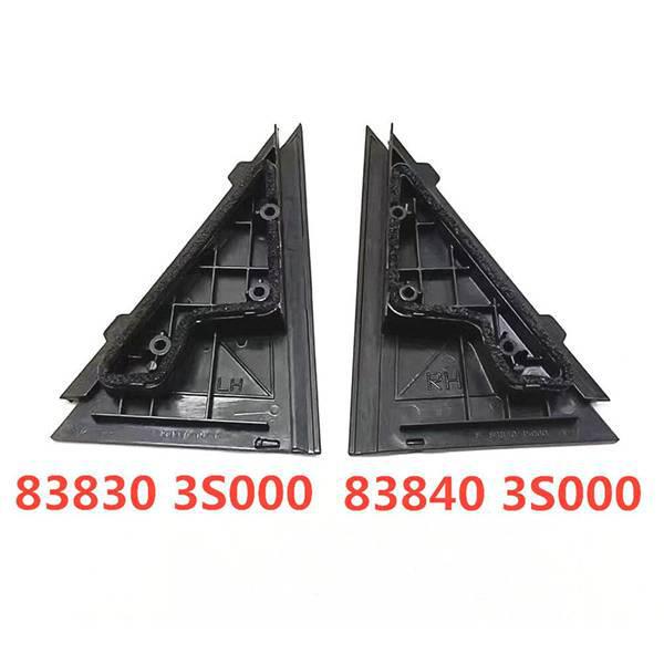 1 Pair Rear Door Pillar Triangle Panel for 09-14 Hyundai Sonata (83830-3S000, 83840-3S000)