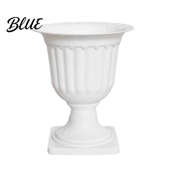 Durable Garden Pot Flower Urn Planter Plastic Plant White Small Outdoor Planter Urn