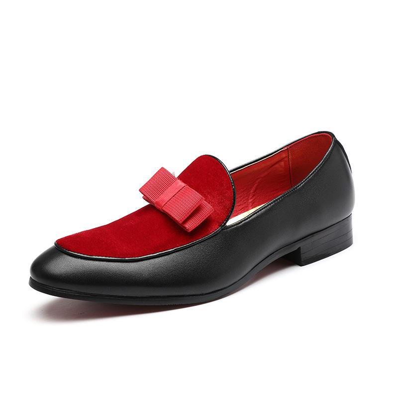 Schleife Wildleder Anzugschuhe Herren Bankett Business Formell 2024 Party Hochzeitsschuhe für Mann Bräutigamschuhe Lässige Loafer