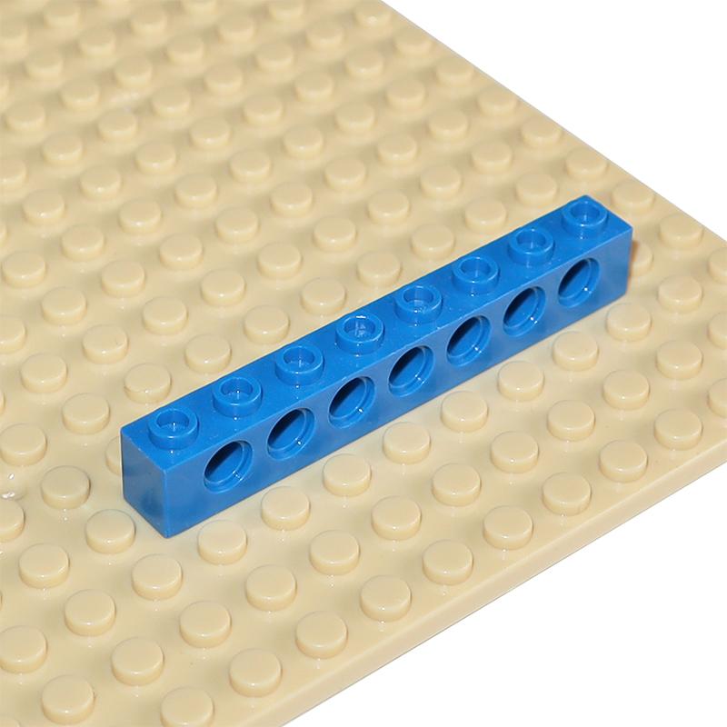 MOC Technology Assemble Particles Brick 1x8 with 7 Holes 3702 DIY Brick Playset Learning  Educational Toys  Playsets for Kids