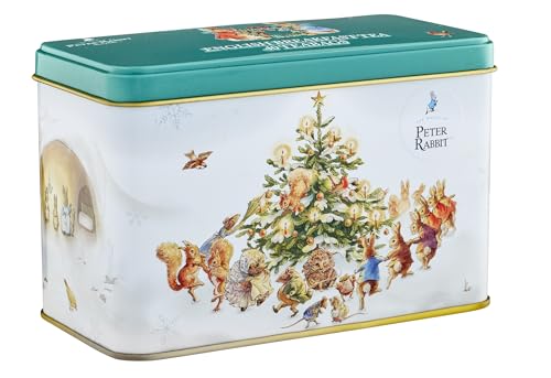 Peter Rabbit and Friends Christmas English Breakfast Tea Tin (40 Tea Bags)