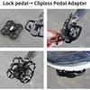 VGEBY1 1 Pair Bike Pedal Adapter, Aluminum Alloy Bike Clipless Clip-in Platform Pedal Adapters for