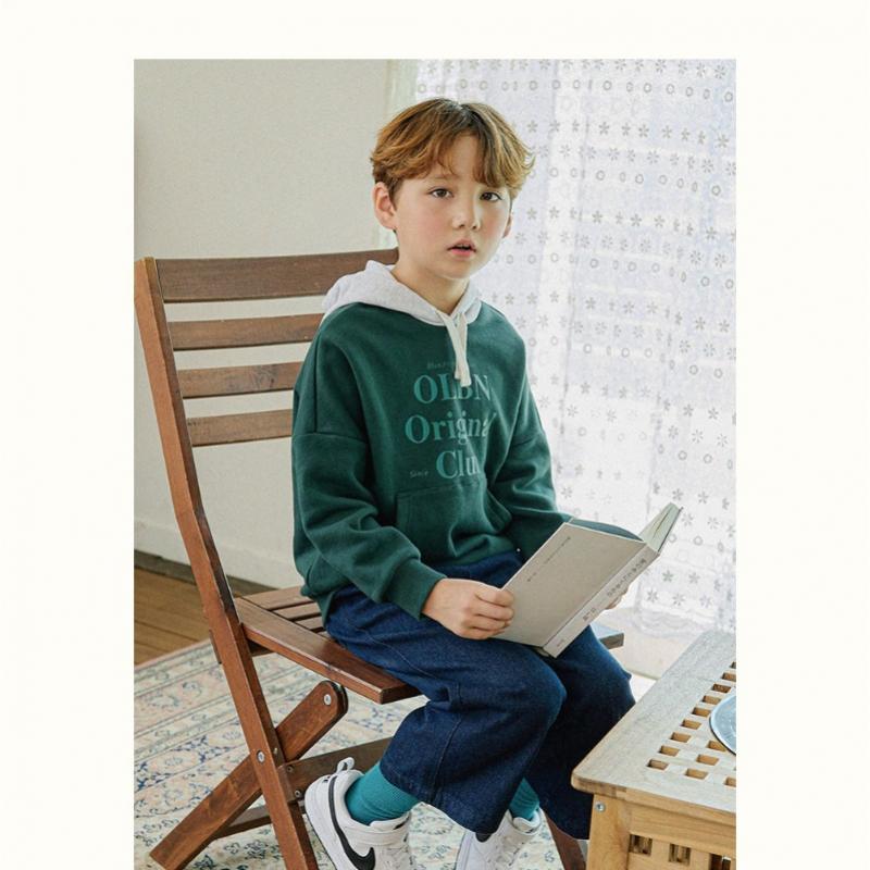  Olivan  OverfiT Kangaroo PockeT Hooded T shirT  Green 