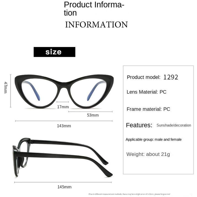 Anti-blue Light Glasses Classic Cat Eye Eyewear Women Men Sexy Luxury Eyeglasses Blue Light Blocking Man Lady Computer Eyeglas