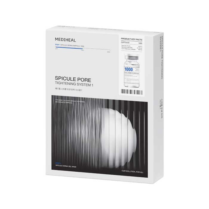 Mediheal Spicule Pore Elasticity System 1 Ampoule & Collagen Gel Mask Set 10 Sheets