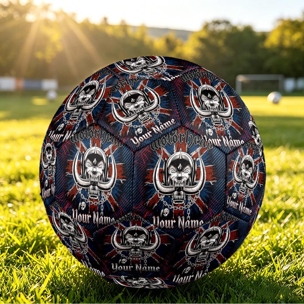 Personalized Size 5 Football Motorhead Pattern Outdoor Game Sports Ball Gift