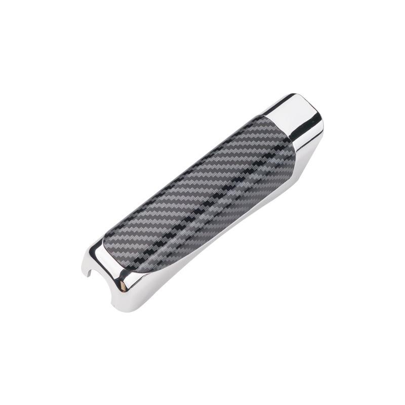 Car Interior Handbrake Lever Decorative Cover, ABS Sheath with Carbon Fiber & Peach Wood Grain Pattern