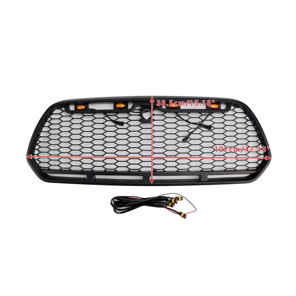 Artudatech Frontgrill Stoßstange Für Ford Ranger 2019-2023 T8 - Mit LED Beleuchtung - Schwarz