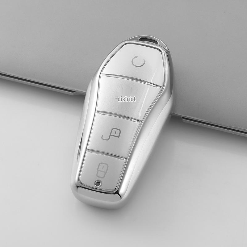 New Quicksand Silver Key Covers for Volkswagen, BYD, Changan, Geely, and Baojun Cars
