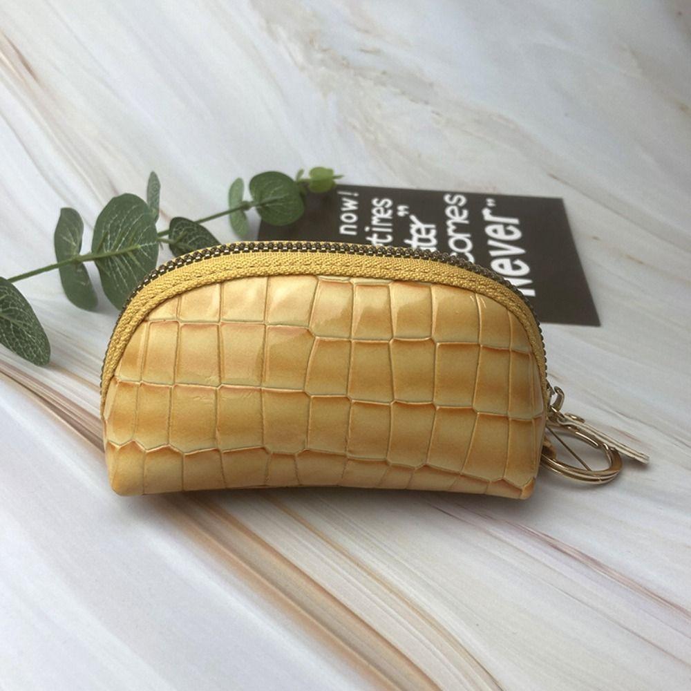 

Vintage PU Leather Women Wallet Large Capacity Solid Color Coin Purse Key Earphone Storage Card Cash Holder жёлтый