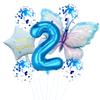 Butterfly 32 Inch Digital Flower Aluminum Film Balloon Set Baby Birthday Balloon Party Decoration Scene
