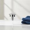 Toilet Button with Threaded Stem Chrome Cistern Push LowProfile for Washroom Repair