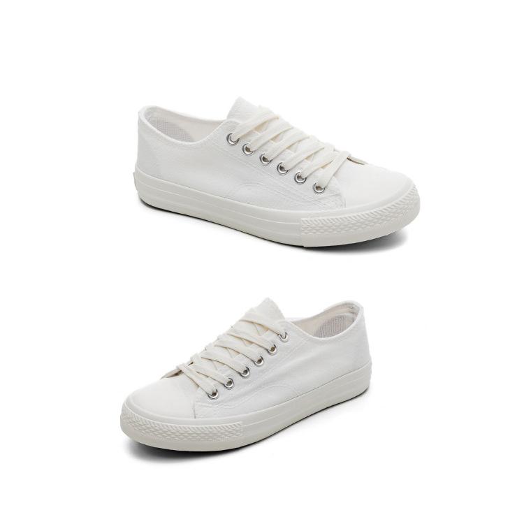 Men's and women's canvas women's shoes student couple low-top men's shoes casual large size vulcanized rubber solid color board shoes
