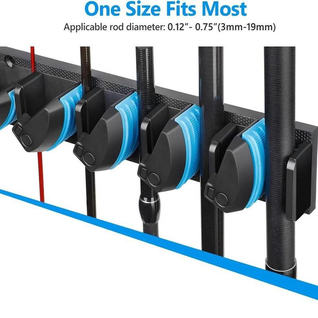 Wall Mounted Fishing Rod Holder 9 Rod Fishing Rod Display Stand Vertical Fishing Poles Rack Rod Storage Tool Enduring
