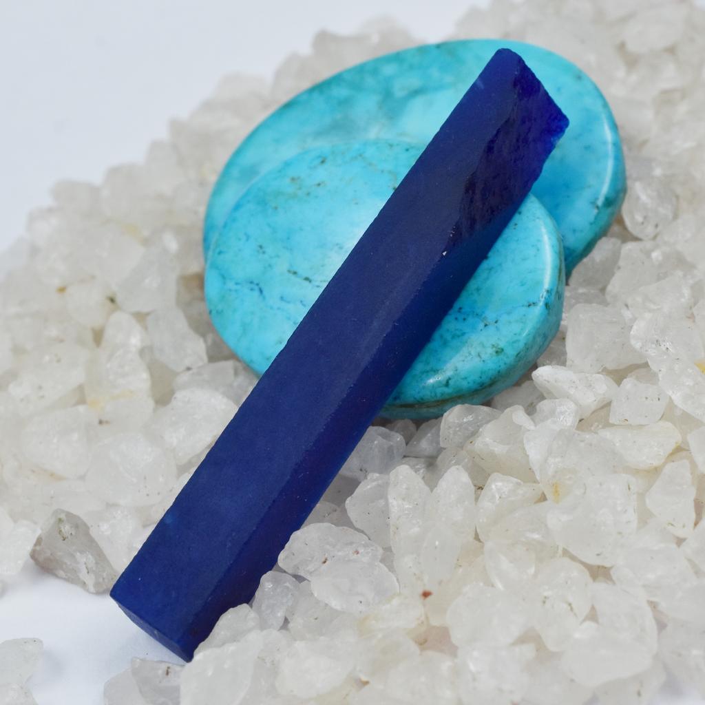 Natural Blue Sapphire Loose Gemstone 34.90 ct Uncut Raw Rough September Birthday Birthstone