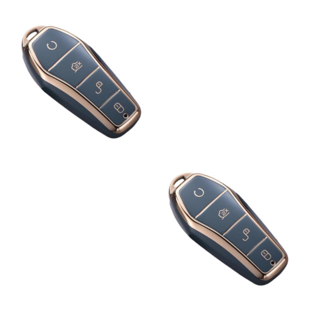 Generic 2Set of Byd Atto 3 Enhanced Performance Grey Standard Refined Auto Key Fob
