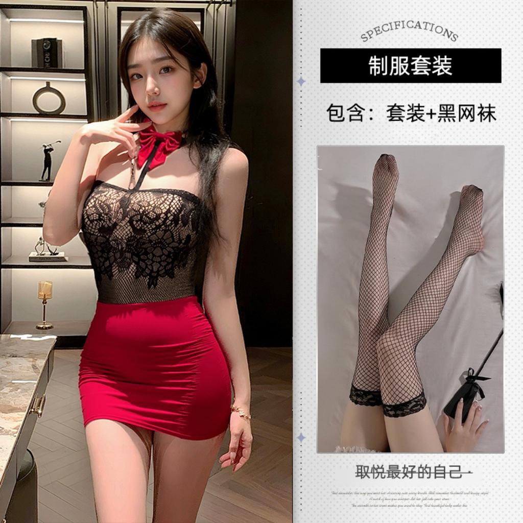 Sex underwear bed hip skirt uniform pure desire pajamas free large size Spice Girls midnight suit