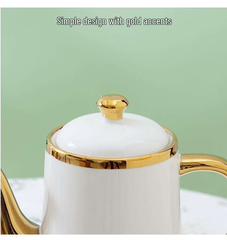 European Style Ceramic Tea Set - Luxury Living Room Teapot and Cup Set