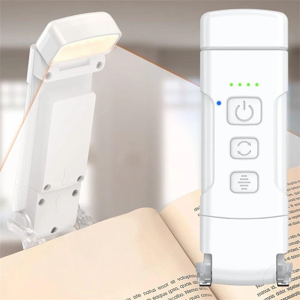 USB Rechargeable LED Reading Light Clip-on Read Lamp Compact Bookmark Night Light  Bedroom
