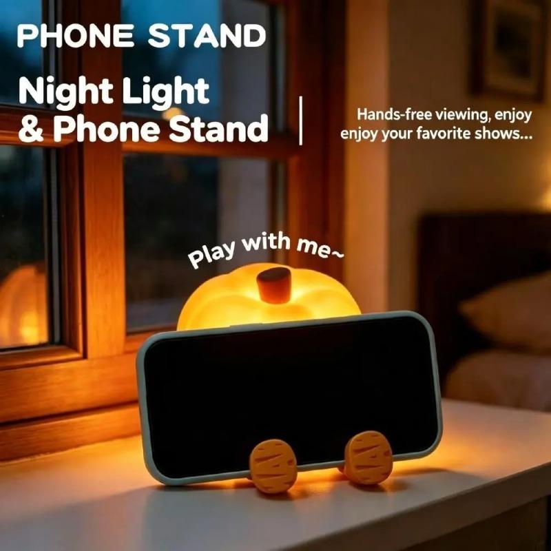 Rechargeable Halloween Led Night Light Cute Squishy Cartoon Kids Silicone Nursery for Bedroom Holloween Pumpkin Bedside Portable