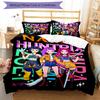 3pcs Custom Name KPop Demon Hunters Bedding Set Duvet Cover Closure Includes 1 Duvet Cover & 2 Pillowcases, Soft and Comfortable for All Seasons.