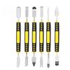 6 In 1 Metal Crowbar 6-Piece Set Small Metal Spudger Pry Opening Repair Tools Kit for Mobile Phone Metal Crowbar Pry Tools