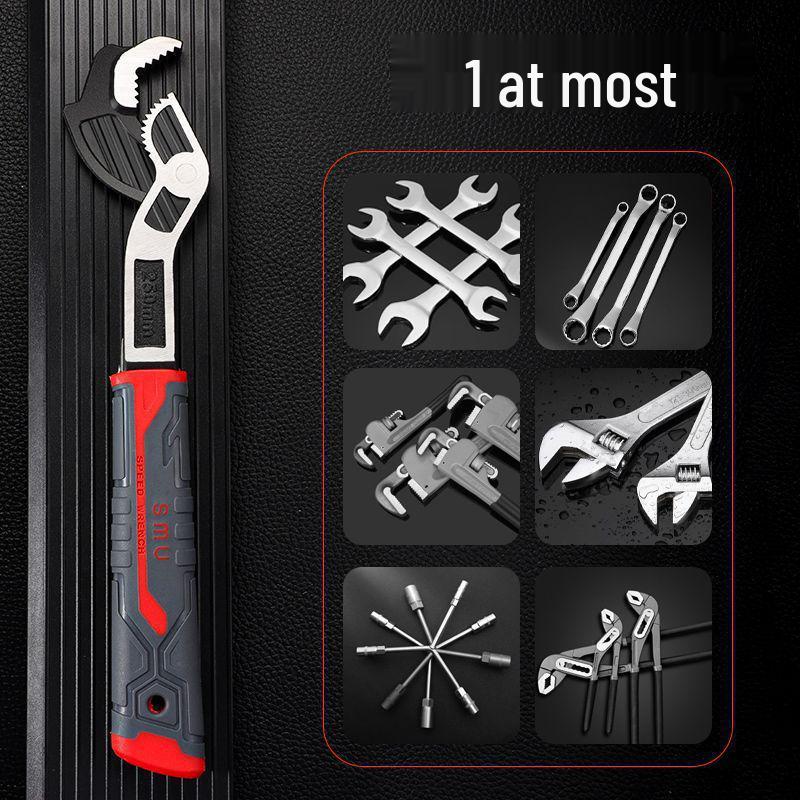 Adjustable Self-Locking Wrench Set: Quick-Open Industrial-Grade Tool for Household Repairs