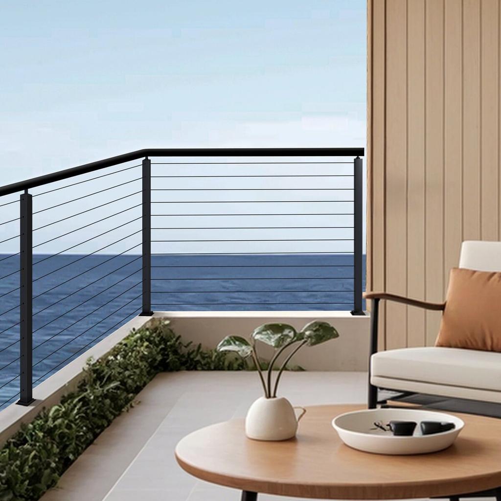 VEVRO Cable Railing Post 42x1x2 Inch with L-Shaped Holes 1JZLGZXHS10607YXO001V0