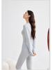 190g Warm Autumn/Winter Pure Cotton Base Layer: Men's & Women's Round Neck Pullover and Trousers Set