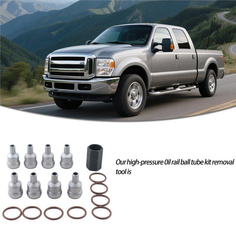 High Pressure Oil Rail Ball Tube Repair Kit Tool O-Ring For Ford 6.0L V8 Powerstroke Turbo Diesel 2003-2010