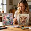 Handgemaakte Nep Parels Schilderen voor Volwassenen Dierlijke Kunst DIY Kit, Schattige Bureau Ornament Maken Kit 3D Bloemen Knutselen Volwassenen, Huis Wanddecoratie Knutselen Knutsel