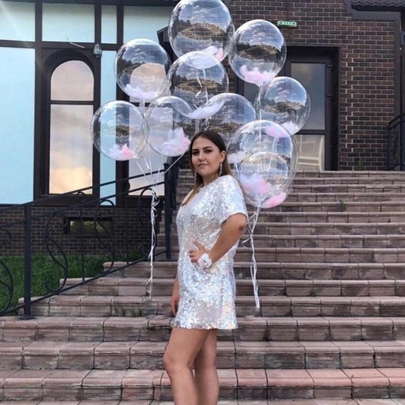 10 pezzi 10-24 pollici palloncino a bolle trasparente trasparente gonfiabile aria elio globos matrimonio compleanno festa decorazione baby shower