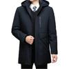 Herren Lange Plüsch Verdickte Parkas Winterjacke Herren Parker Mantel Winter Warm Dicker Reißverschlussmantel Gepolsterter Mantel