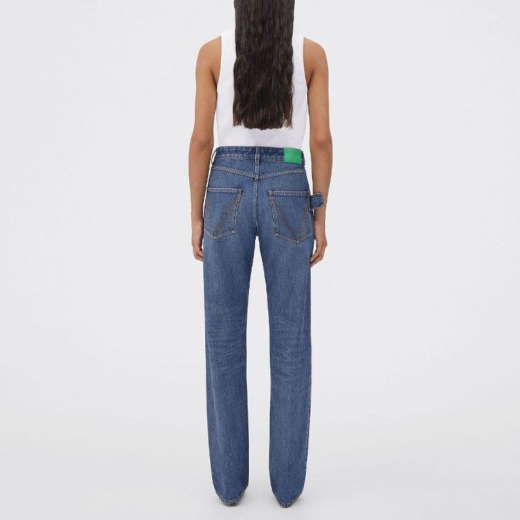 Bottega Veneta High Rise Straight Denim Pants Women's 711399V2EN04715
