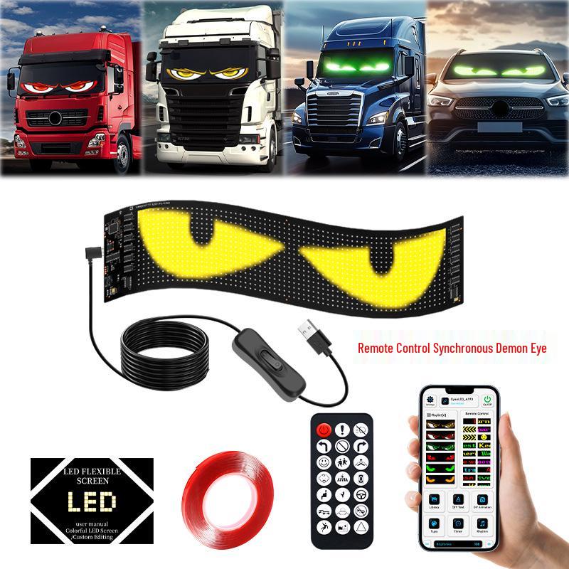 Flexible Car LED Display: Bluetooth-Enabled, Waterproof Screen for Interactive Rear Window Advertising and Fun Expressions