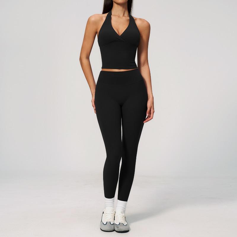 New Cream Yoga Suit Grinding Deep V Neck High Waist Slim Hip Lifting Sports Yoga Suit Women S