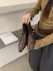 New autumn and winter medium tube square head flat bottom button fashionable versatile fashion rear zipper Martin boots women