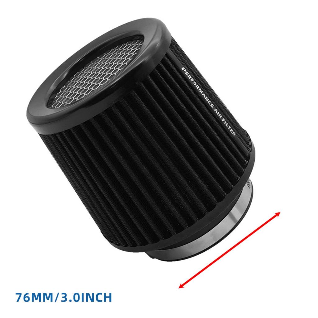 63/76/80MM Cone Air Intake Filter Universal Washable for Car Engine Pipe 2.5/3/3.15inch Sport High Flow Cold Air Intake Filter