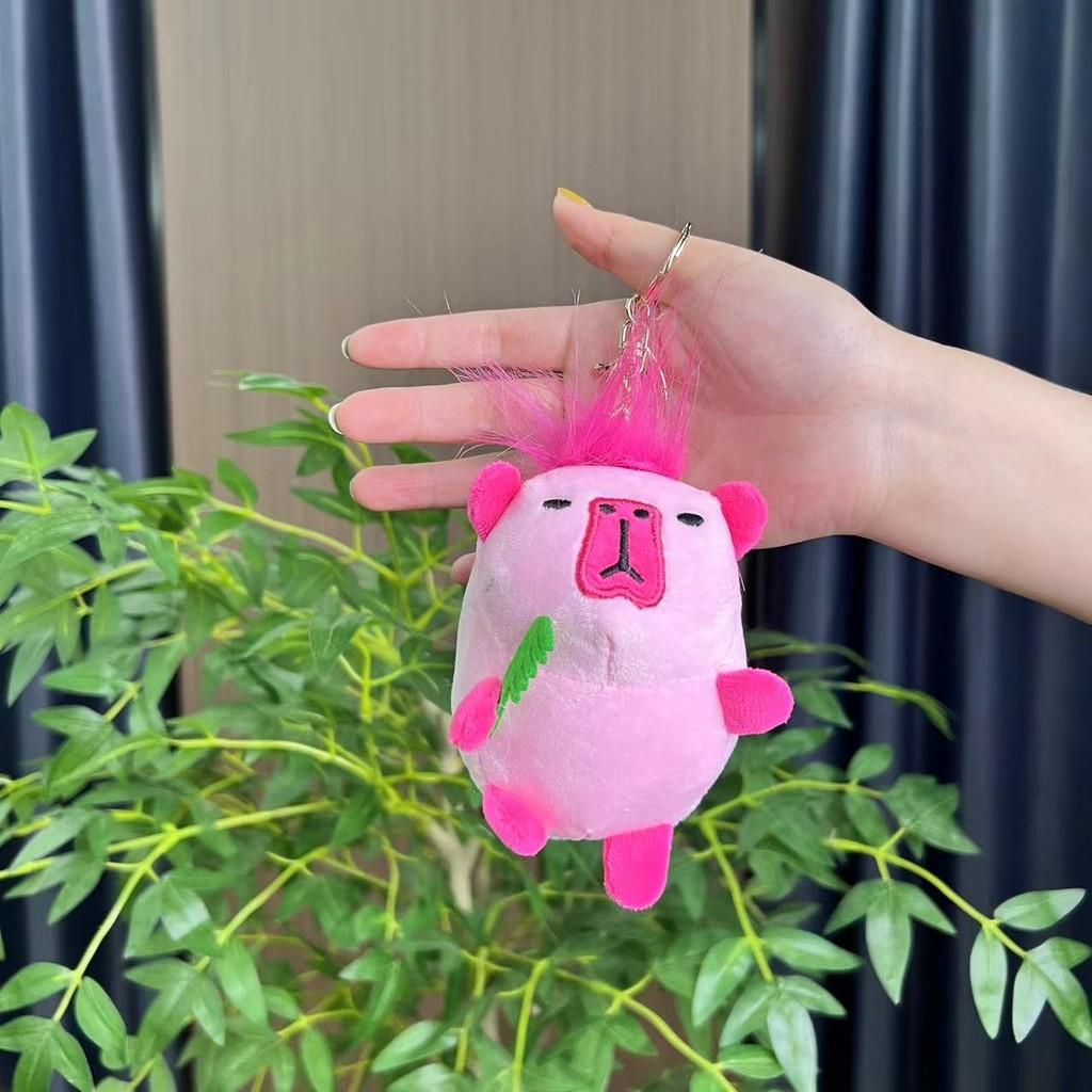 Capybara Creative Quirky Plush Toy Keychain Fun Backpack Decoration Cute Gift
