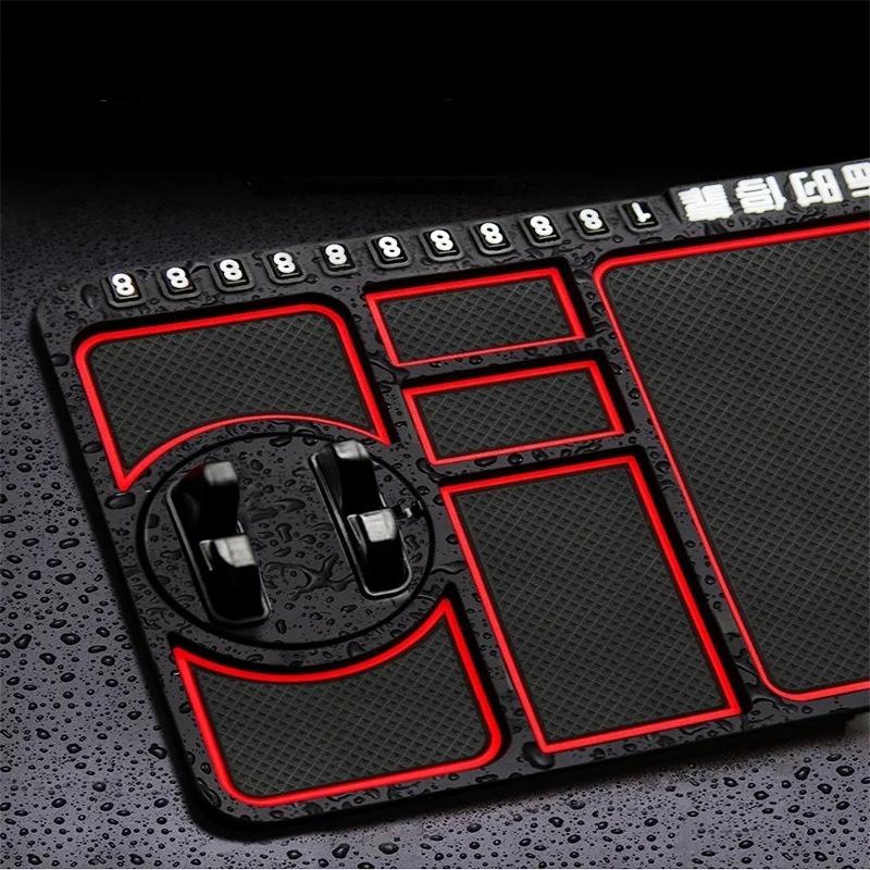 Multi-function Car Anti-skid Pad Mobile Phone Navigation Bracket Rack Instrument Panel Temporary Number Parking Card Mat