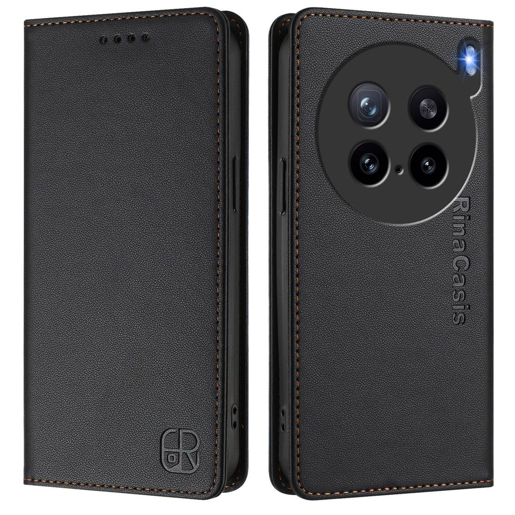 For Vivo X200s 5G Leather Case RINACASIS RC01 Phone Cover with RFID Blocking Wallet Stand