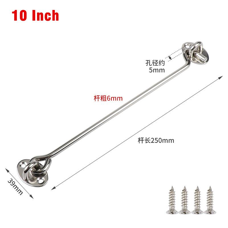 Heavy Duty Stainless Steel Window Wind Hook Extended Door Catch Latch for Sliding Door Fixing Home Repair and Window Hardware