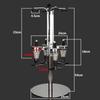 4 Fejes Ezüst Rozsdamentes Acél Bár Butler Forgatható Bor Lé Koktél Adagoló Tartó - intl Ezüst 24*24*54 CM