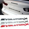 ABS Letters Decals Car Rear Trunk Emblem Sticker for M-itsubishi Evolution X Badge EVO Lancer 9 10 ASX L200 Pajero Eclipse