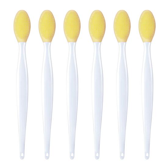 6Pcs Silicone Nose Brush Soft Silicone Double-Sided Face Cleanser Exfoliating Blackhead Remover Gentle Skin Care Tool for Sensitive Skin Lip Care And