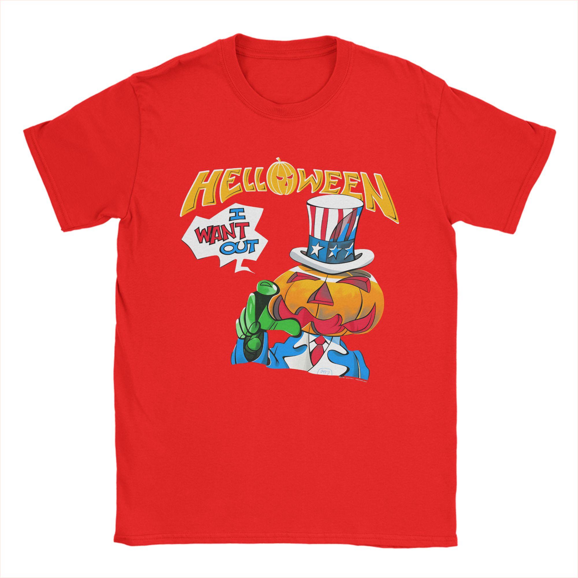 

Rock Band Helloween Pumpkin 1988 Cotton T Shirts Hip Hop Tee Shirt for Mens Summer Y2K Classic Printed Short Sleeve Tees S