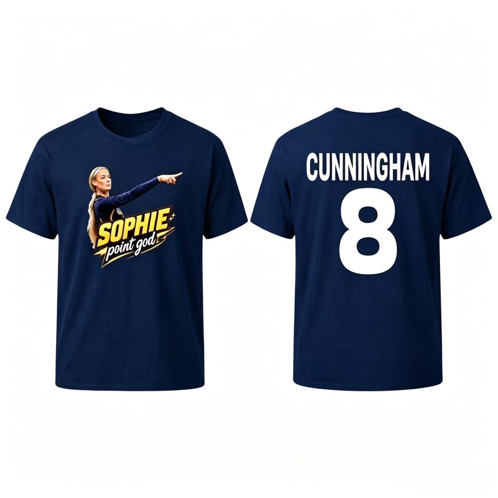 Sophie Cunningham Point God 2026 Meme Graphic 8 Summer Tshirt Cotton Unisexs And Unisexs Y2k Fashion Comfortable Pure Cotton