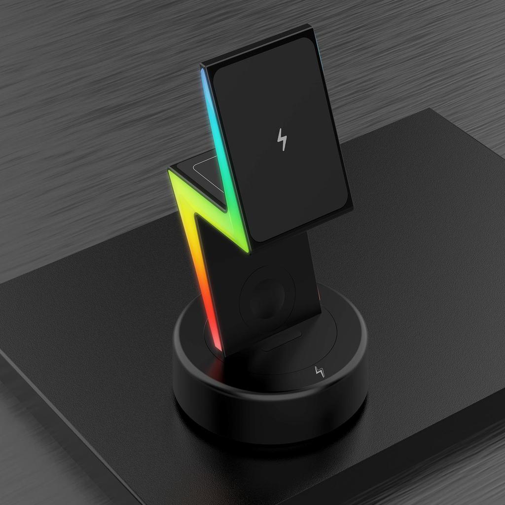 Apple Device Compatible 3-in-1 Wireless Charger for iPhone, Watch & Earbuds